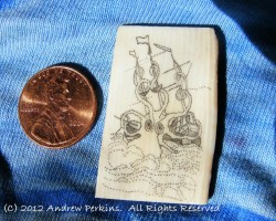 Scrimshaw of the Kraken as of 2012-04-15 Masts and planks completed