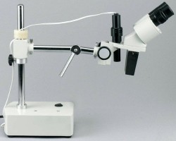 boom arm microscope for scrimshaw