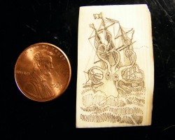 Kraken Scrimshaw - started filling in waves