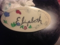 14 - 3 Nantucket Basket Topper with several flowers inked
