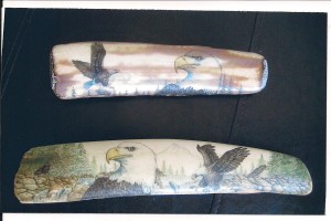 walrus scrimshaw by P. Hayde Eagles