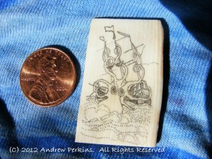Scrimshaw of the Kraken as of 2012-04-15 Masts and planks completed