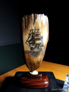 Scrimshaw on Mammoth ivory by Jason Webb.