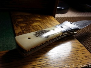 8-Jason R. Webb scrimshaw artist damascus blade and camel bone 20140330_162714~01