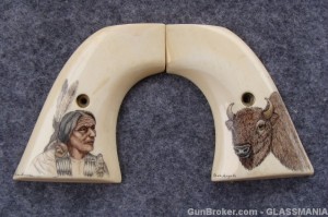 T DonAngelo scrimshaw gun grips