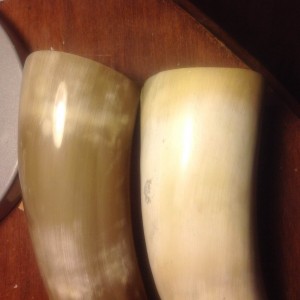 Jason's Horn (left), my horn (right)