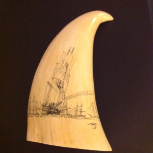 Opposite side of Mystery Artist #20 tooth #2 with the signature 140 and the seagull