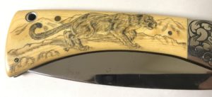 Mstery Artist 40 - Mountain Lion on Knife