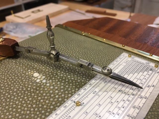 Closeup of the shagreen and the focusing mechanism that "Beauchamp created".